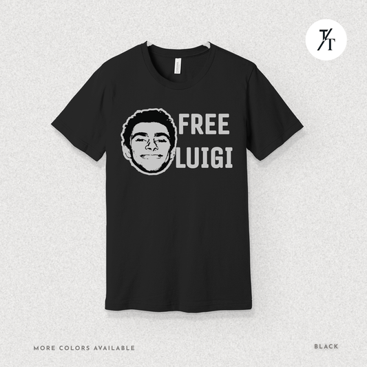 Free Luigi Graphic Tee – Meme Style Funny Political Statement Shirt