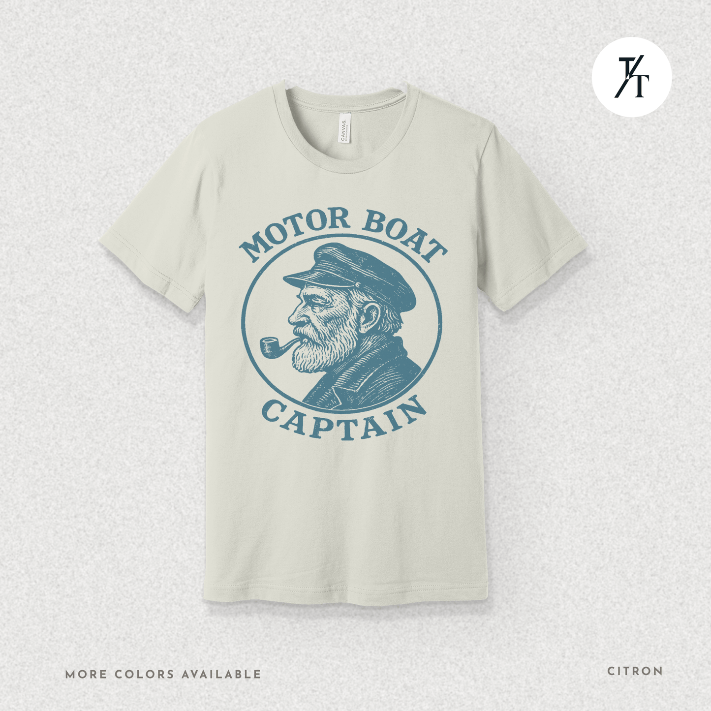 Funny Men's Parody "Motor Boat Captain" Nautical Retro Vintage Humor T-Shirt