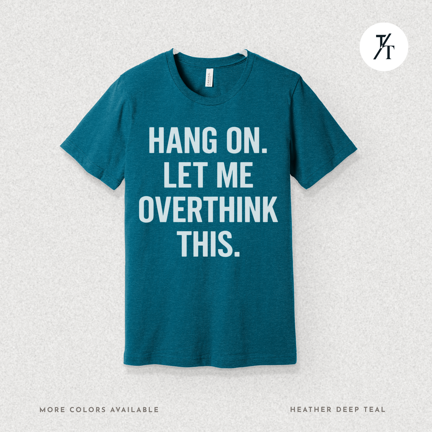 "Hang On, Let Me Overthink This" Overthink Club Tee – Funny Introvert Mental Health Shirt