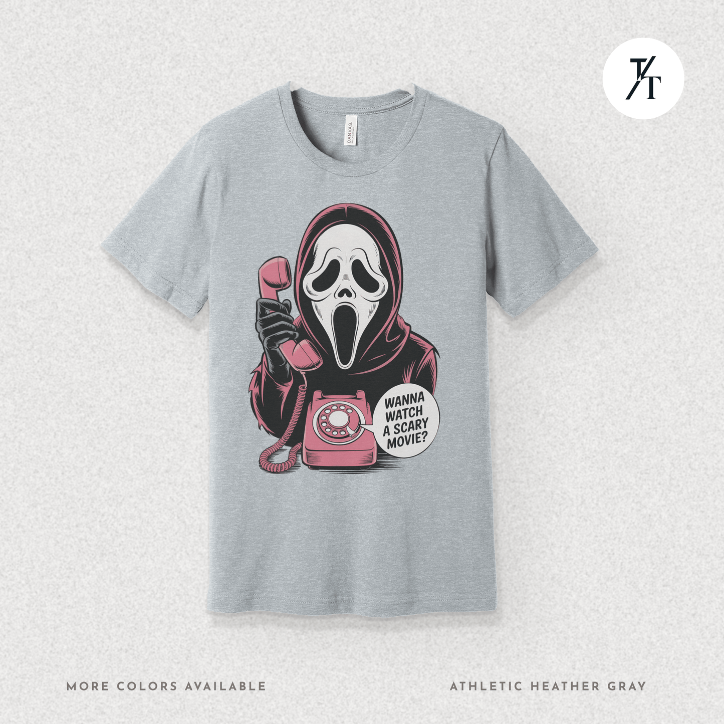 Wanna Watch a Scary Movie Tee – Horror Parody Graphic T-Shirt