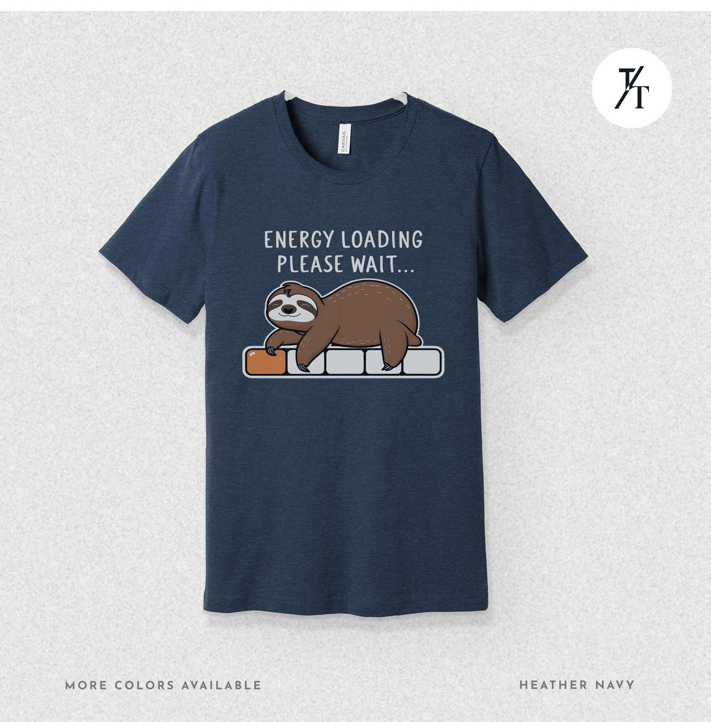 Funny Sloth 'Energy Loading' Graphic Tee