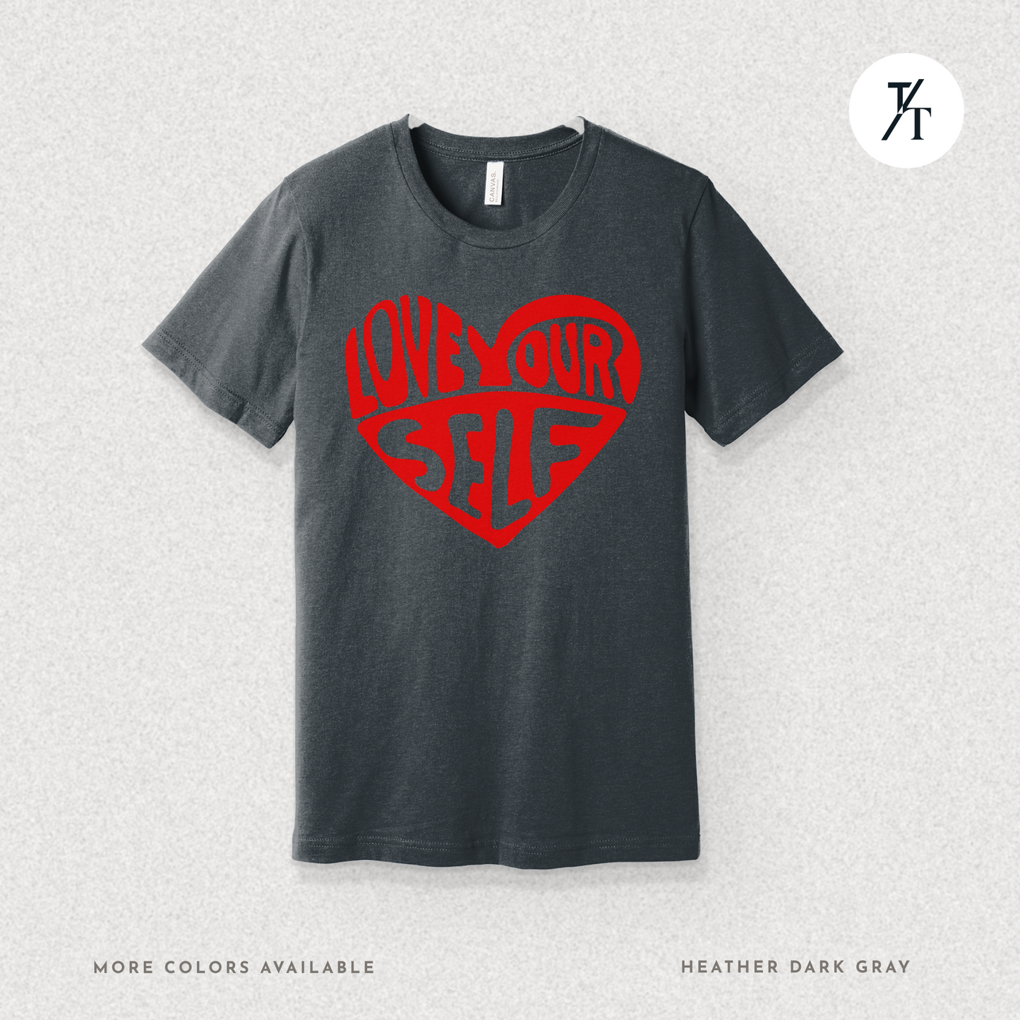 Love Yourself T-Shirt – Bold Psychedelic Heart Graphic Tee