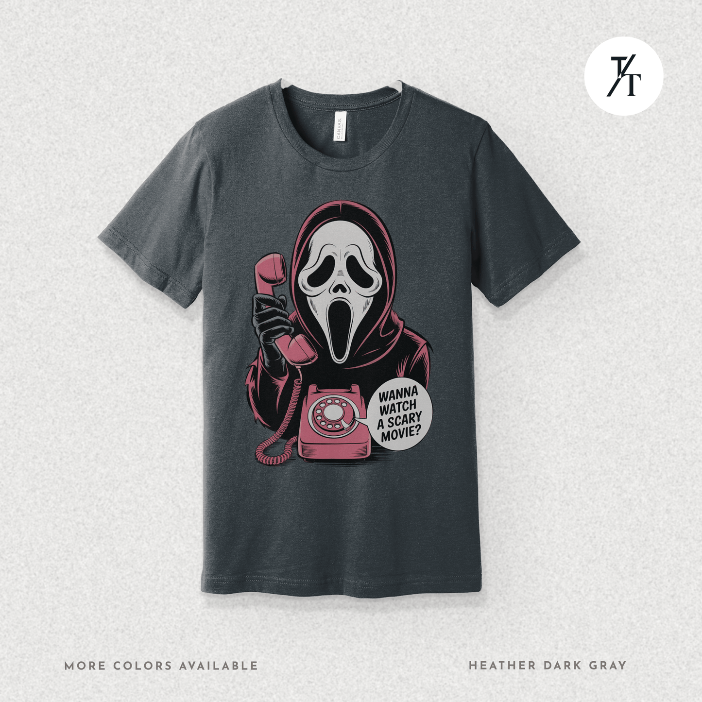 Wanna Watch a Scary Movie Tee – Horror Parody Graphic T-Shirt