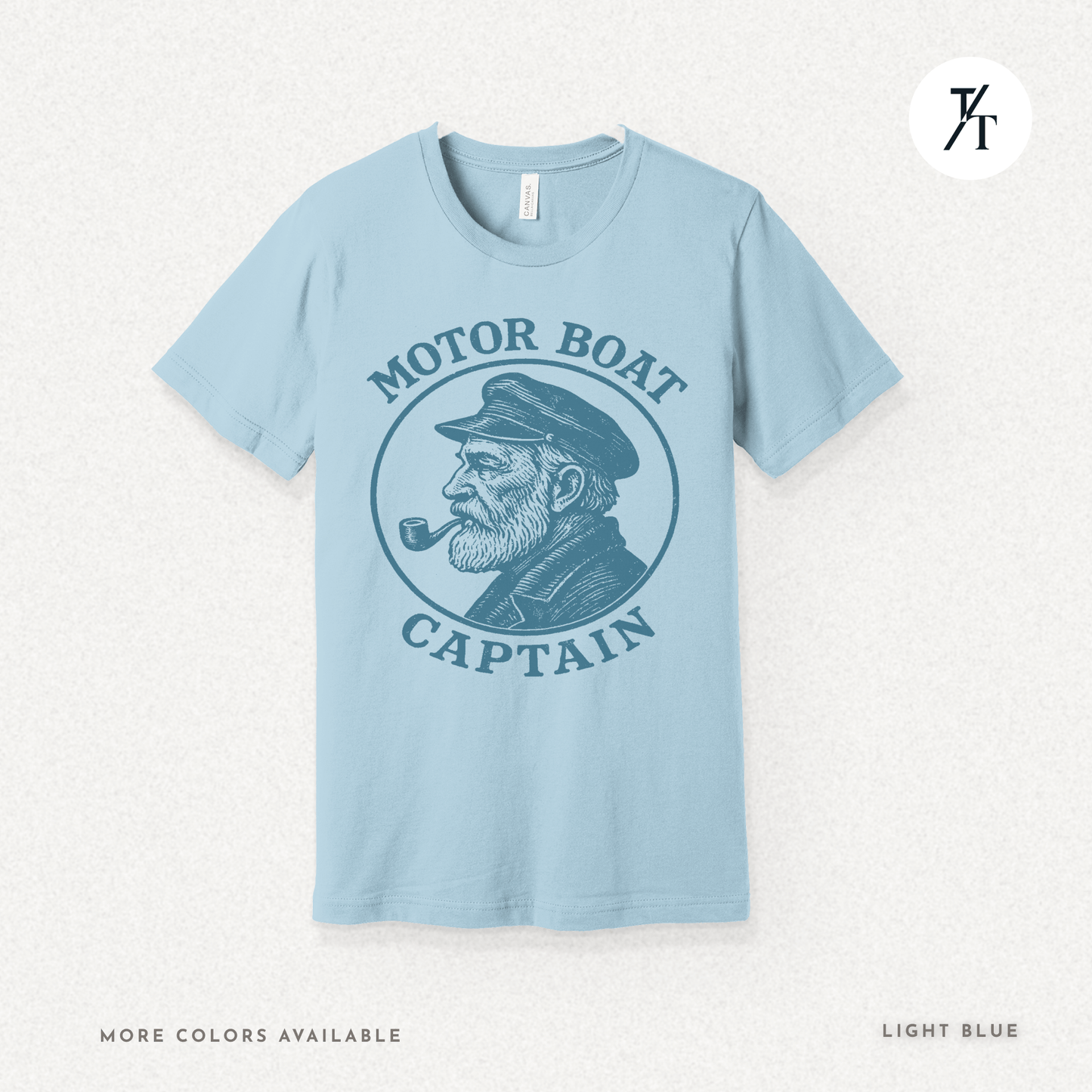 Funny Men's Parody "Motor Boat Captain" Nautical Retro Vintage Humor T-Shirt