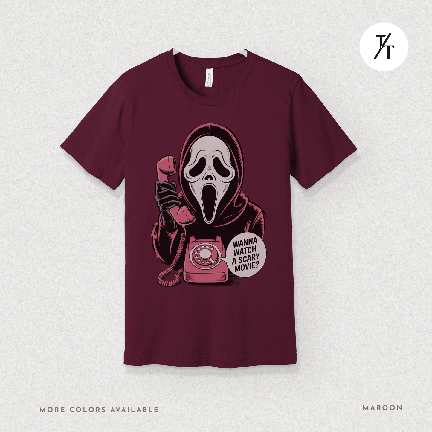 Wanna Watch a Scary Movie Tee – Horror Parody Graphic T-Shirt