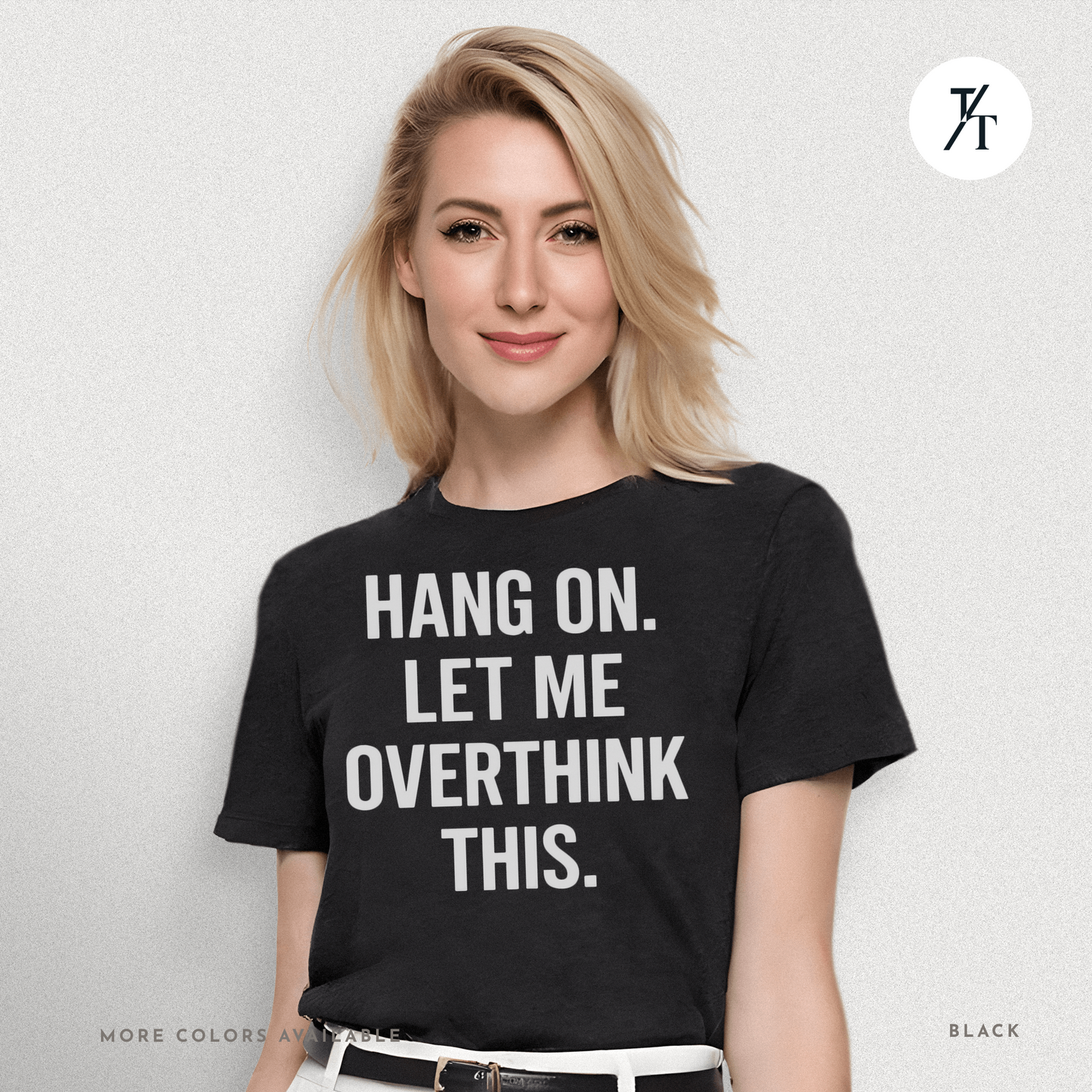 "Hang On, Let Me Overthink This" Overthink Club Tee – Funny Introvert Mental Health Shirt