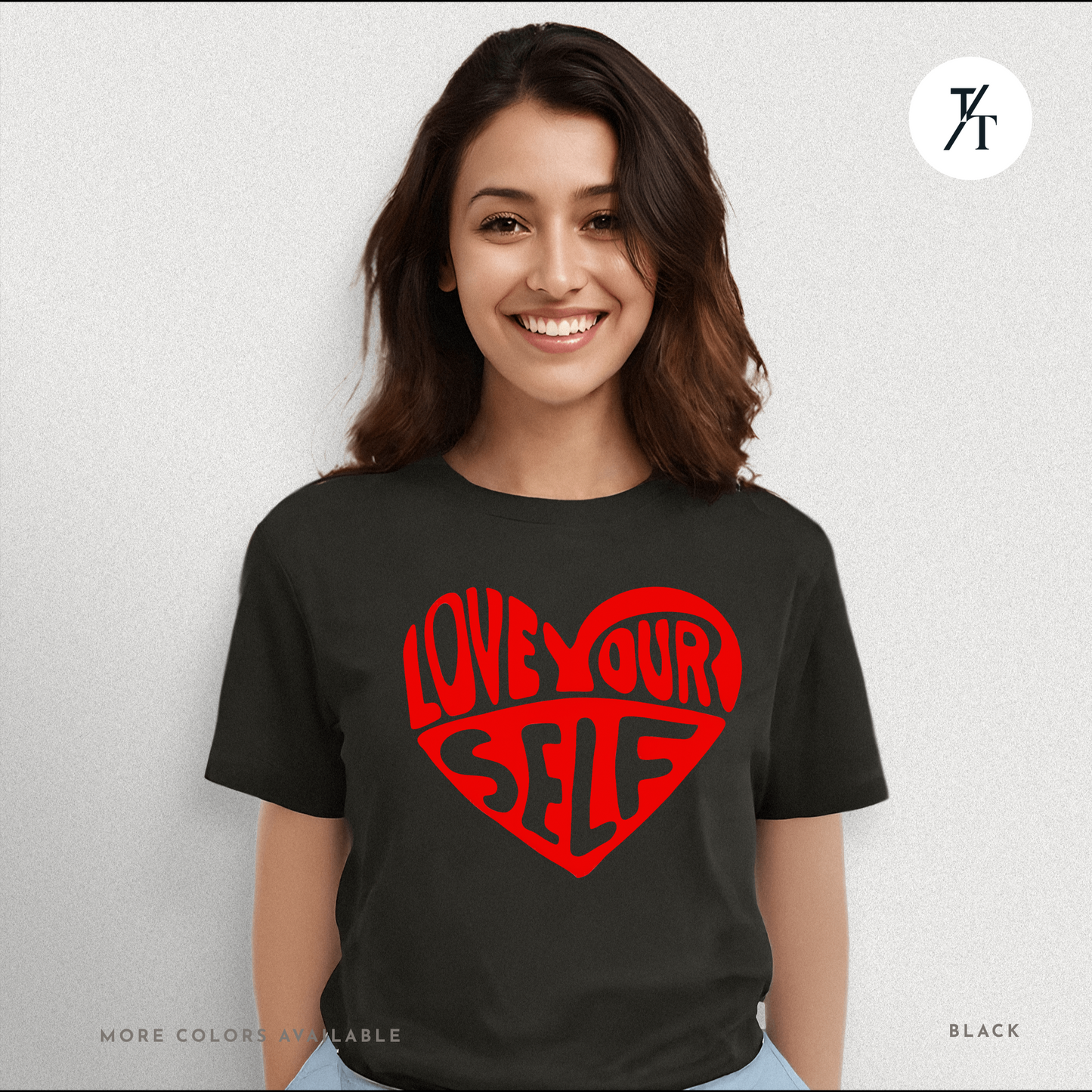 Love Yourself T-Shirt – Bold Psychedelic Heart Graphic Tee