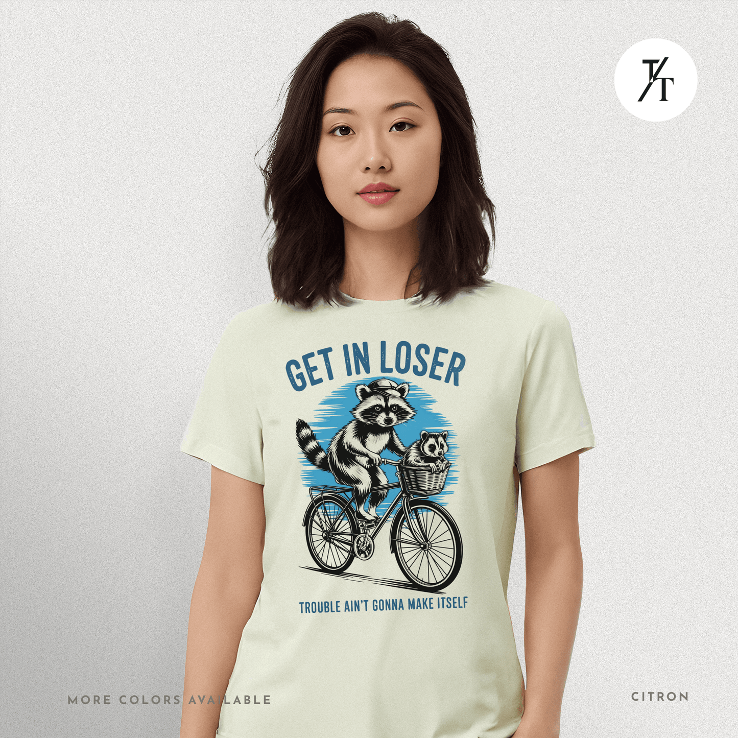 Get In Loser Raccoon T-Shirt – Funny Chaos Animal Tee for Mischief