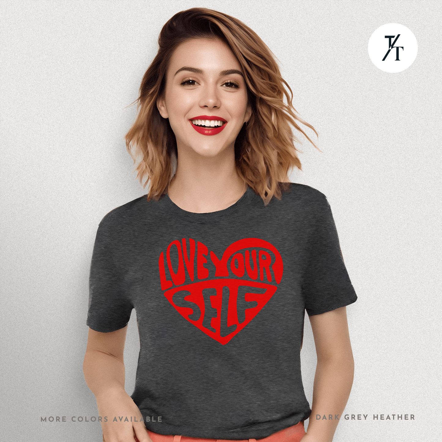 Love Yourself T-Shirt – Bold Psychedelic Heart Graphic Tee