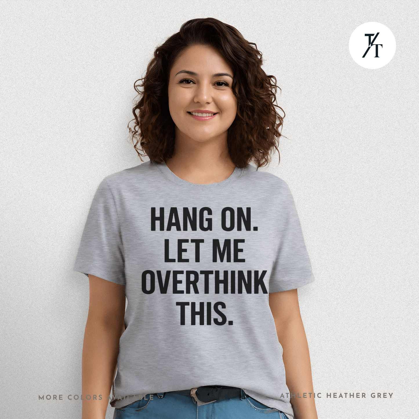 "Hang On, Let Me Overthink This" Overthink Club Tee – Funny Introvert Mental Health Shirt