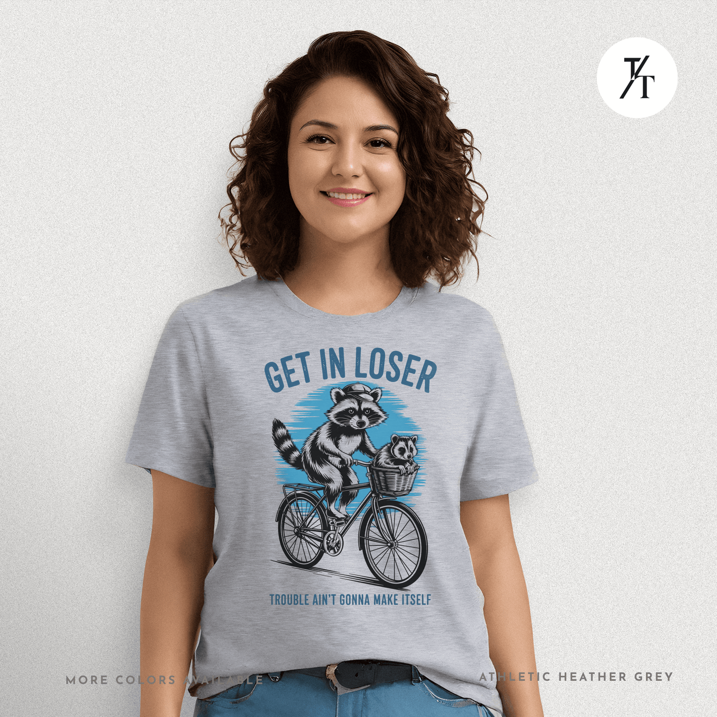 Get In Loser Raccoon T-Shirt – Funny Chaos Animal Tee for Mischief