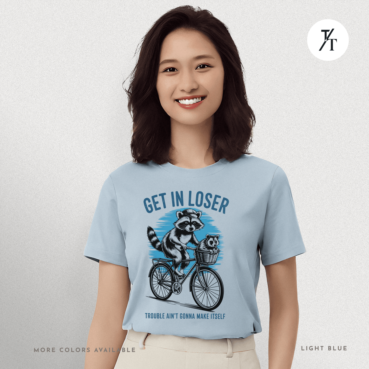 Get In Loser Raccoon T-Shirt – Funny Chaos Animal Tee for Mischief