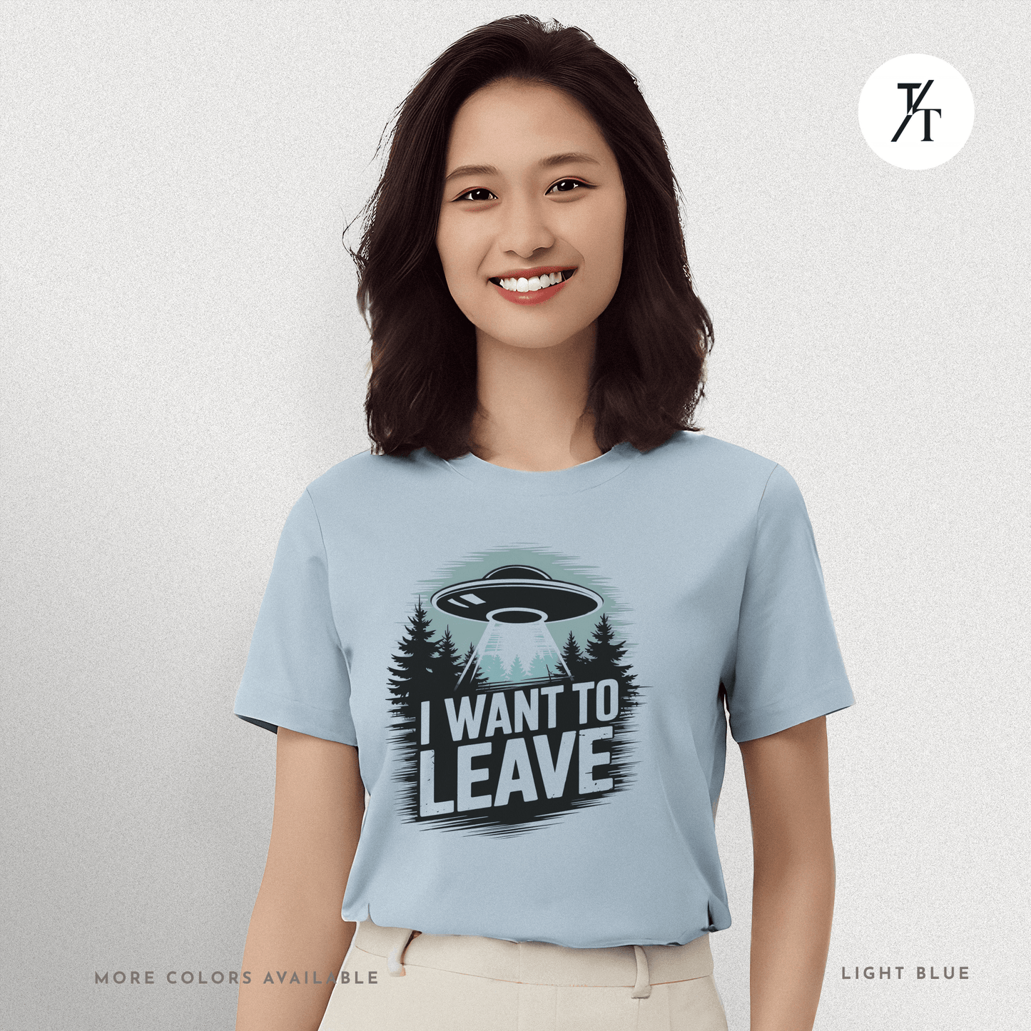 I Want To Leave UFO Tee – Funny Alien Abduction Graphic Shirt