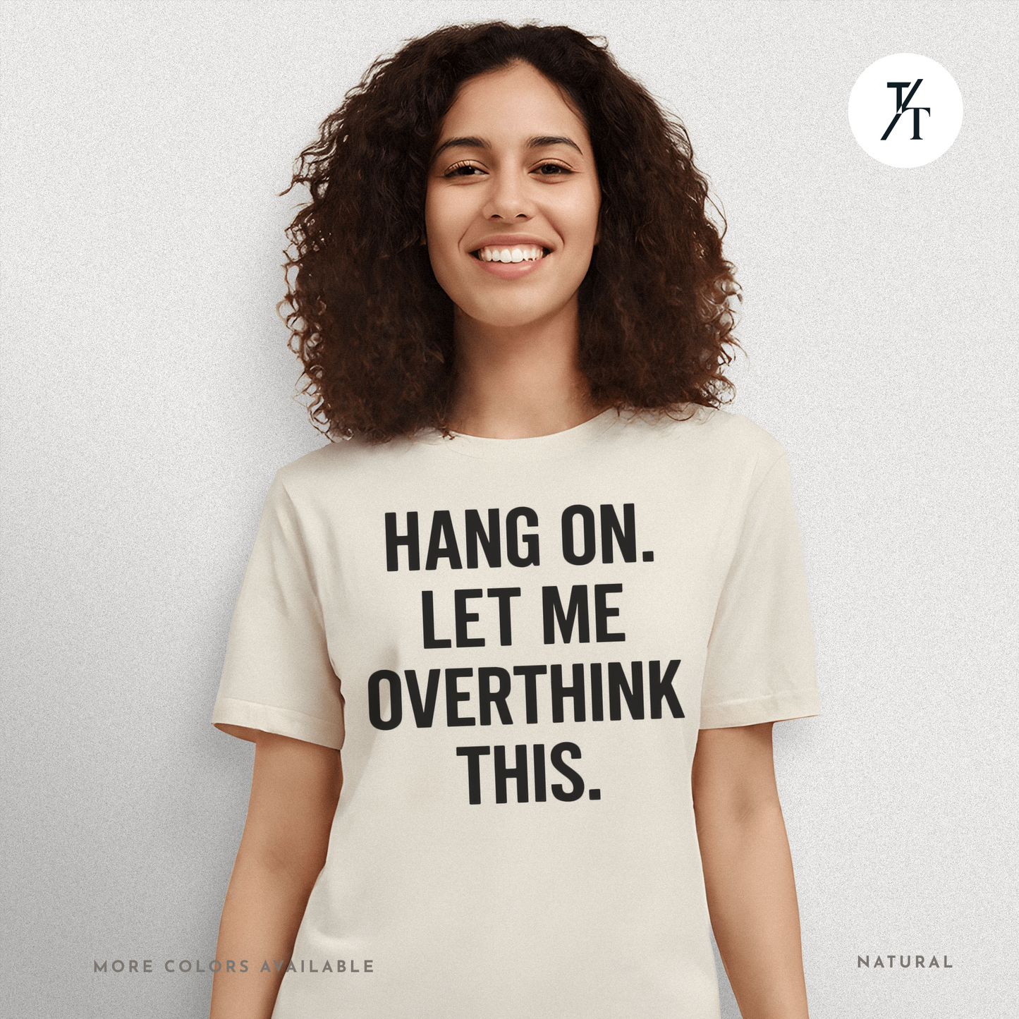 "Hang On, Let Me Overthink This" Overthink Club Tee – Funny Introvert Mental Health Shirt