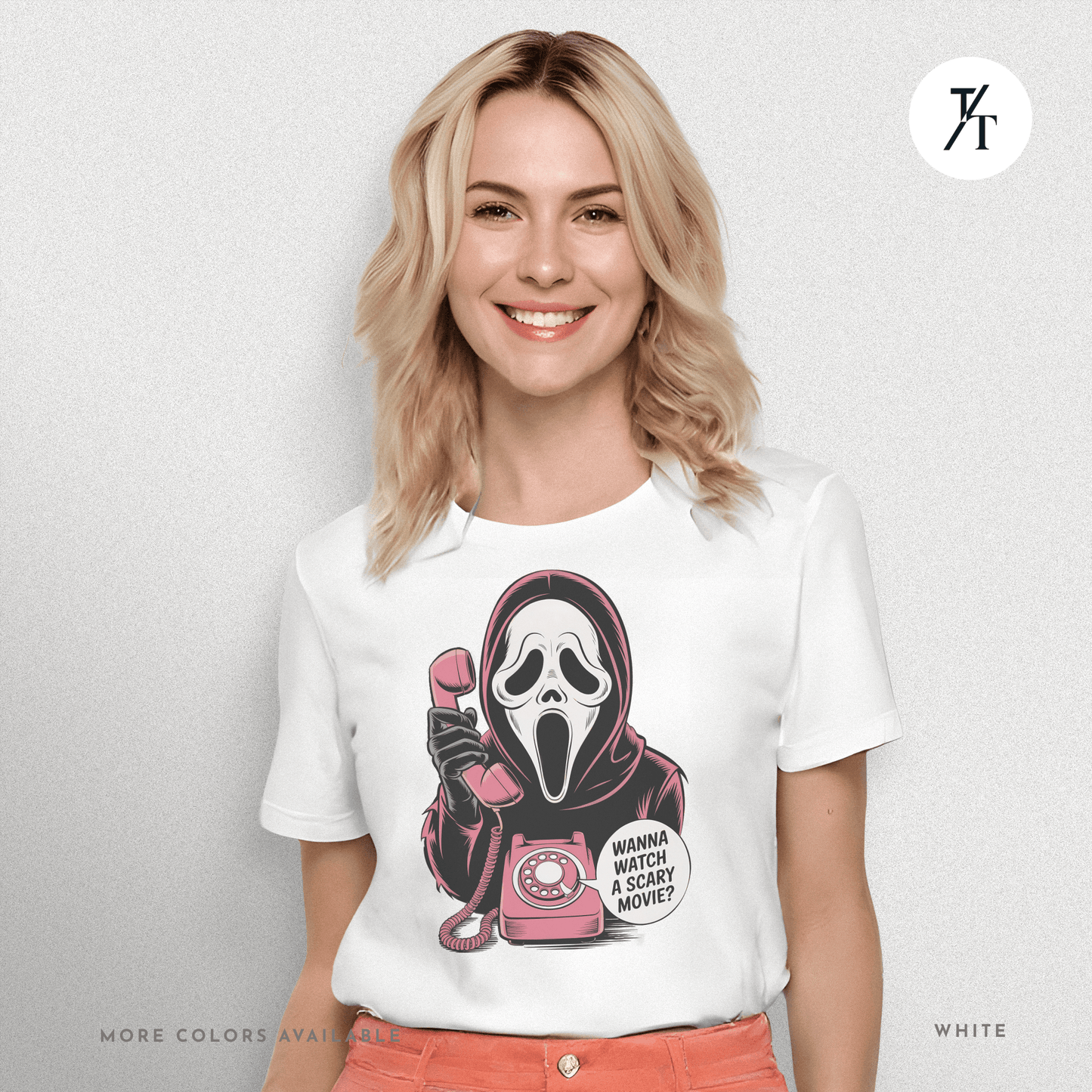 Wanna Watch a Scary Movie Tee – Horror Parody Graphic T-Shirt