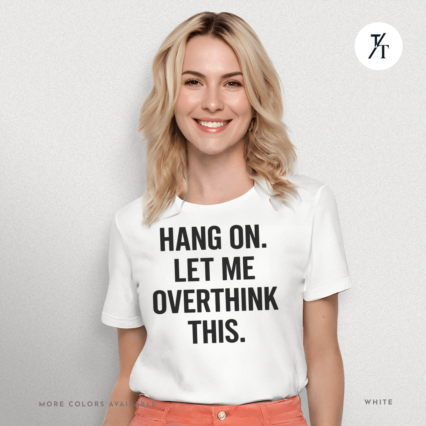 "Hang On, Let Me Overthink This" Overthink Club Tee – Funny Introvert Mental Health Shirt