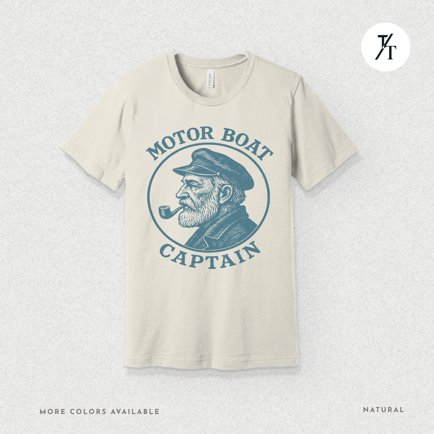 Funny Men's Parody "Motor Boat Captain" Nautical Retro Vintage Humor T-Shirt