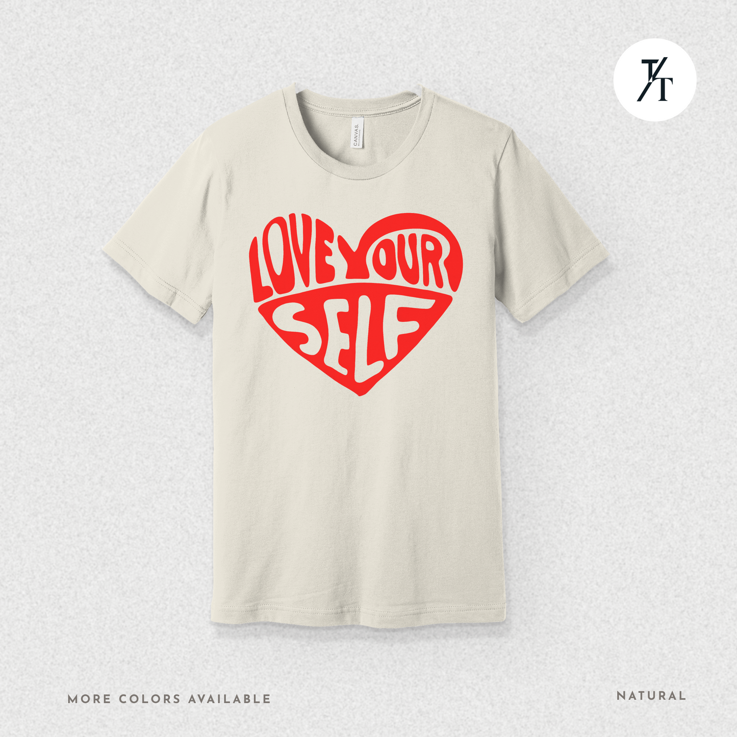 Love Yourself T-Shirt – Bold Psychedelic Heart Graphic Tee