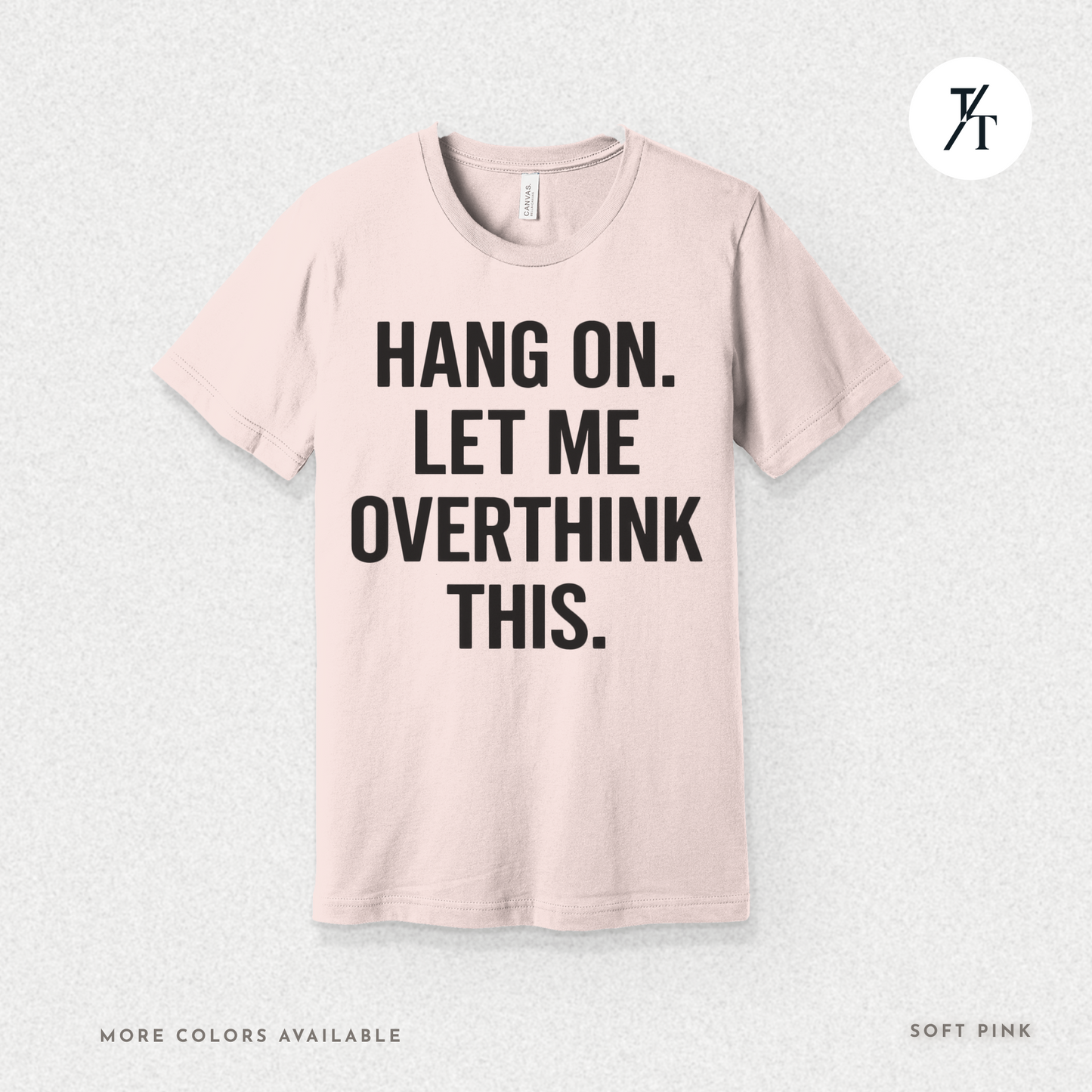 "Hang On, Let Me Overthink This" Overthink Club Tee – Funny Introvert Mental Health Shirt