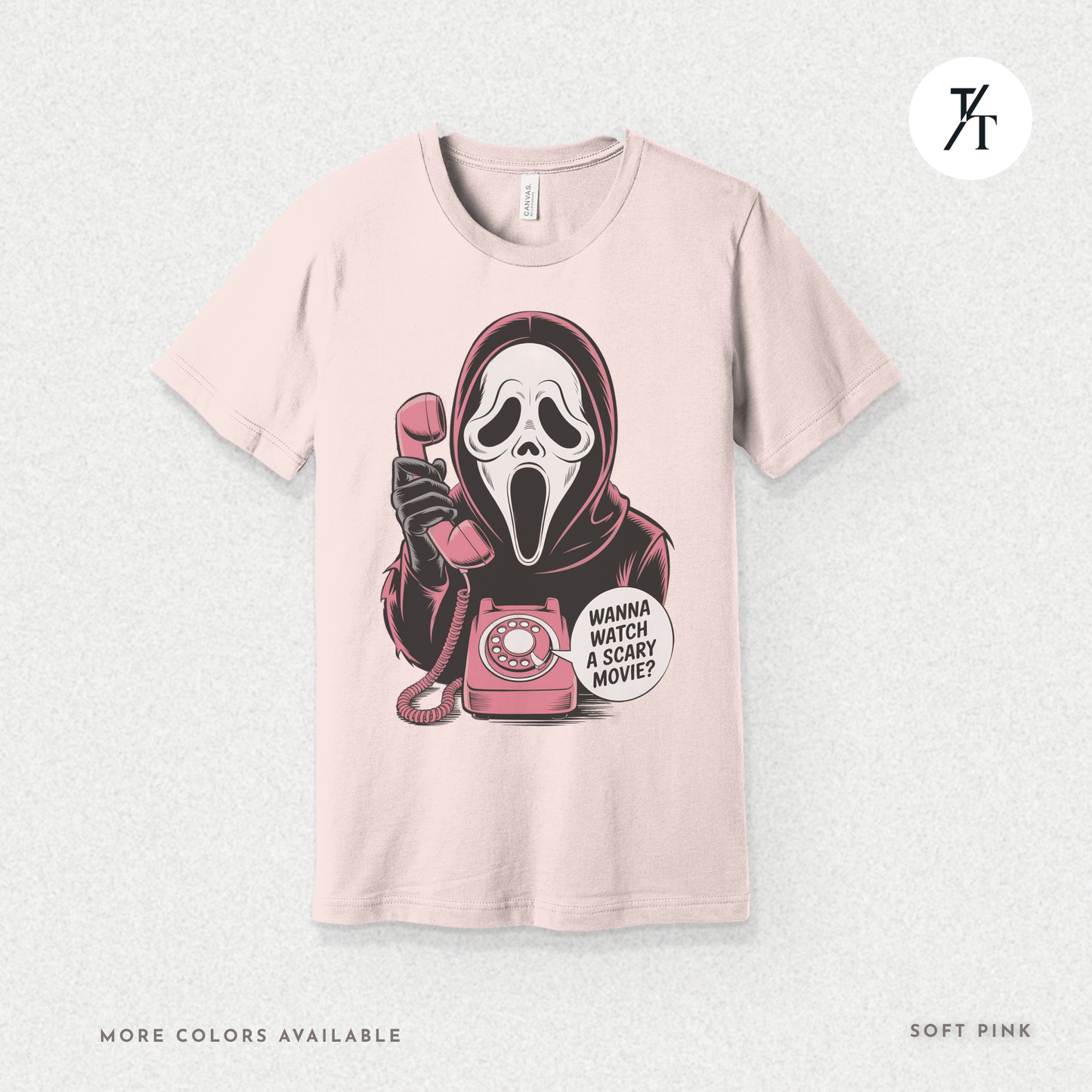 Wanna Watch a Scary Movie Tee – Horror Parody Graphic T-Shirt