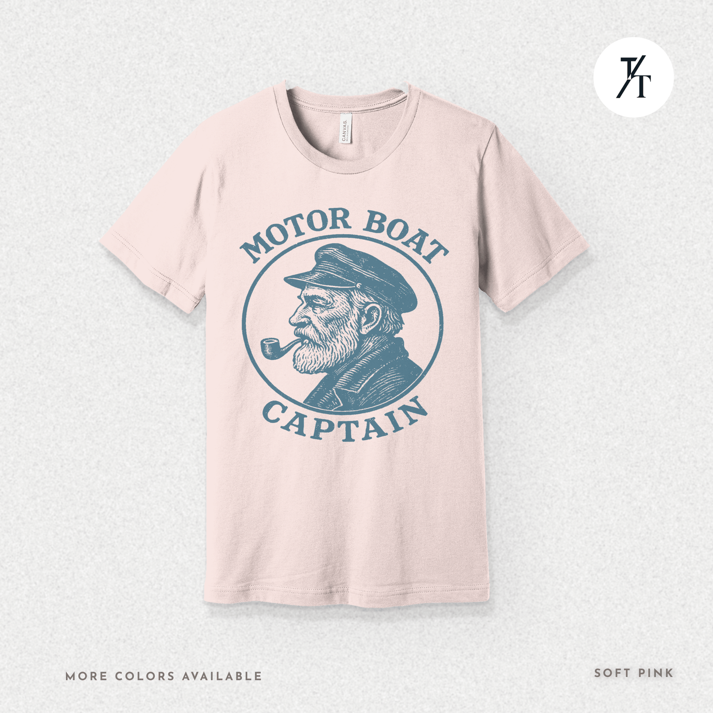 Funny Men's Parody "Motor Boat Captain" Nautical Retro Vintage Humor T-Shirt