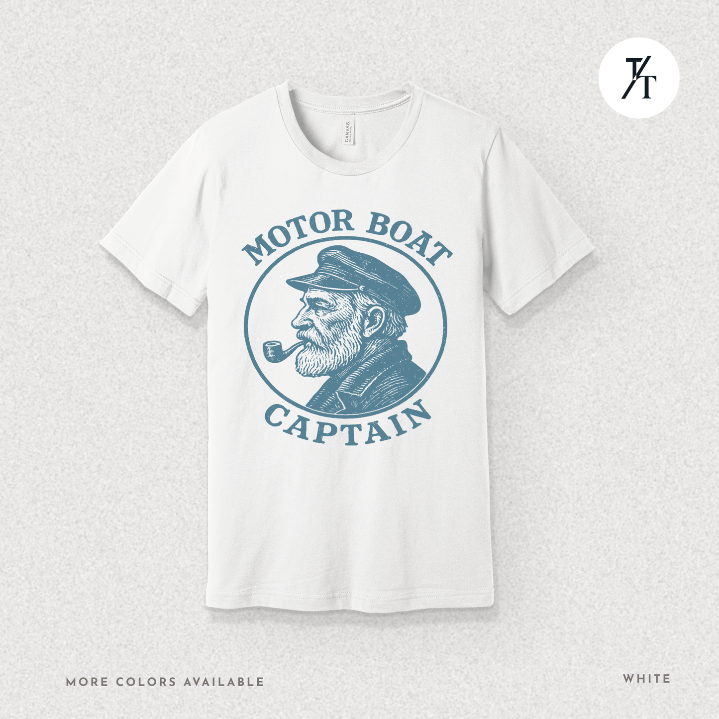Funny Men's Parody "Motor Boat Captain" Nautical Retro Vintage Humor T-Shirt