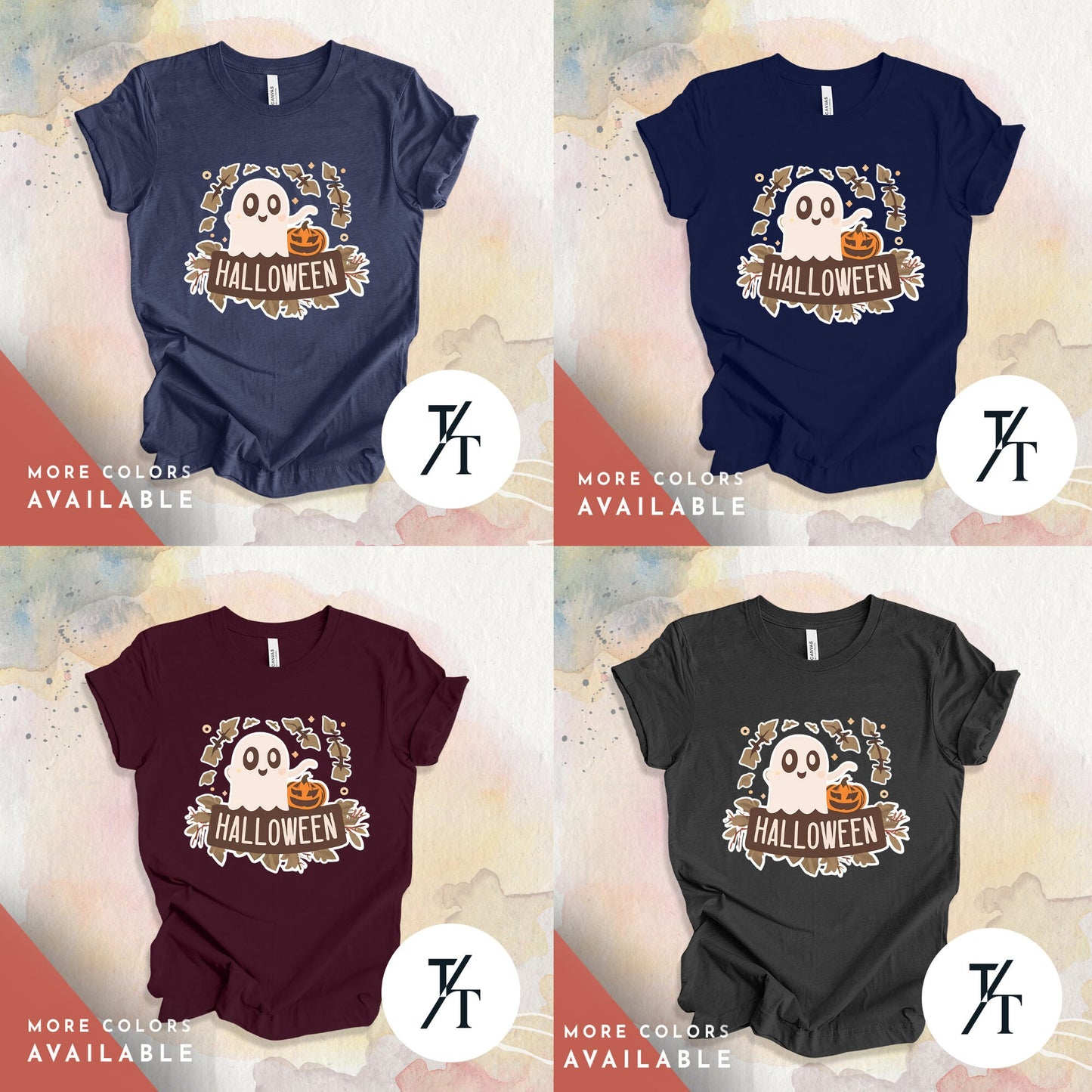 Cute Ghost Shirt cute halloween shirt Happy Halloween tee, Fall Vibes Sweatshirt Pumpkin, spooky season, pumpkin tshirt