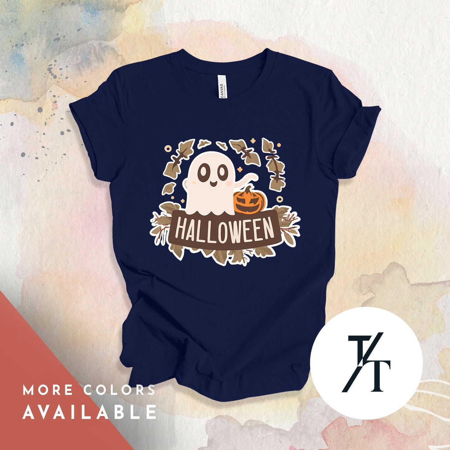 Cute Ghost Shirt cute halloween shirt Happy Halloween tee, Fall Vibes Sweatshirt Pumpkin, spooky season, pumpkin tshirt