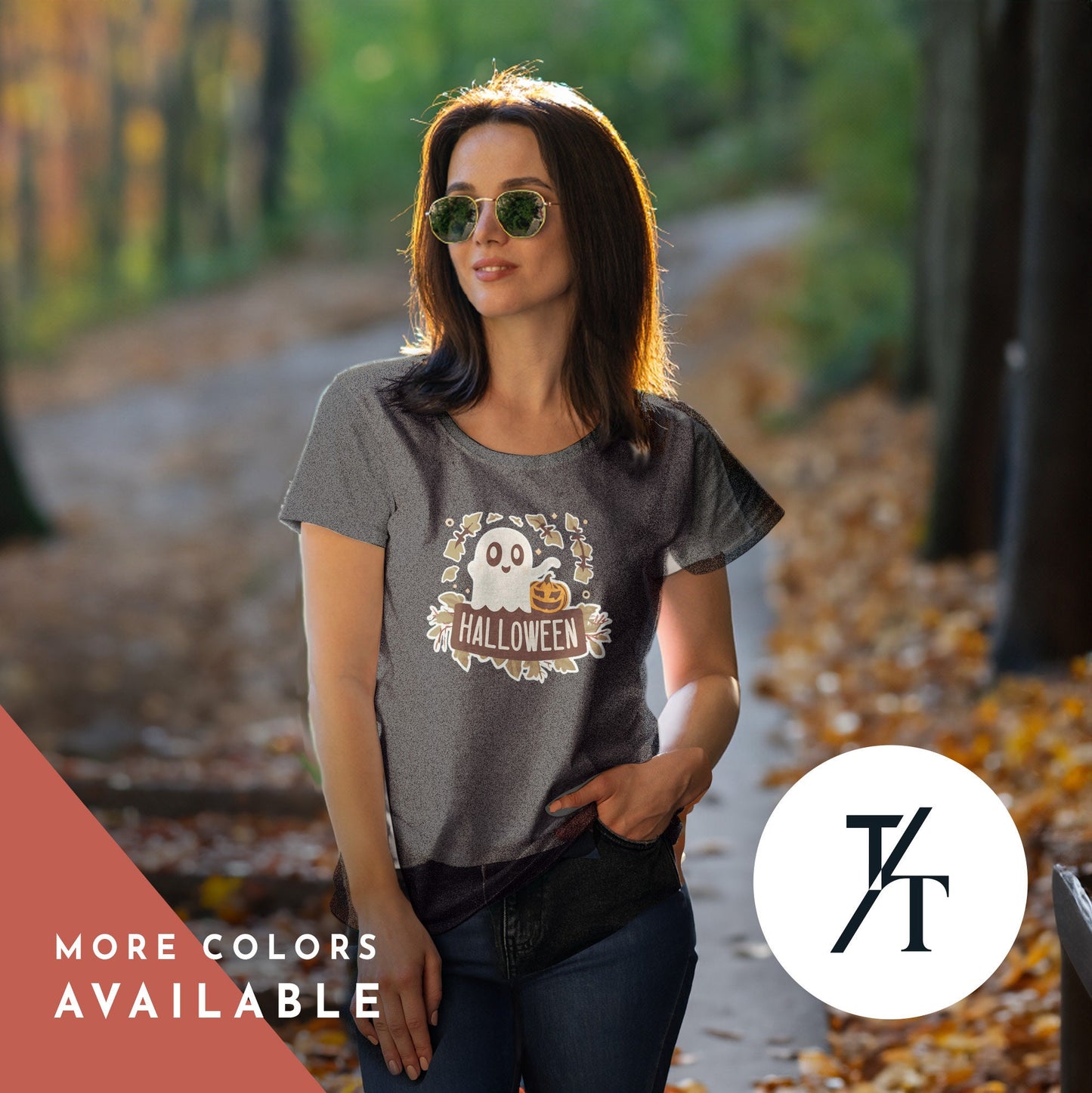 Cute Ghost Shirt cute halloween shirt Happy Halloween tee, Fall Vibes Sweatshirt Pumpkin, spooky season, pumpkin tshirt