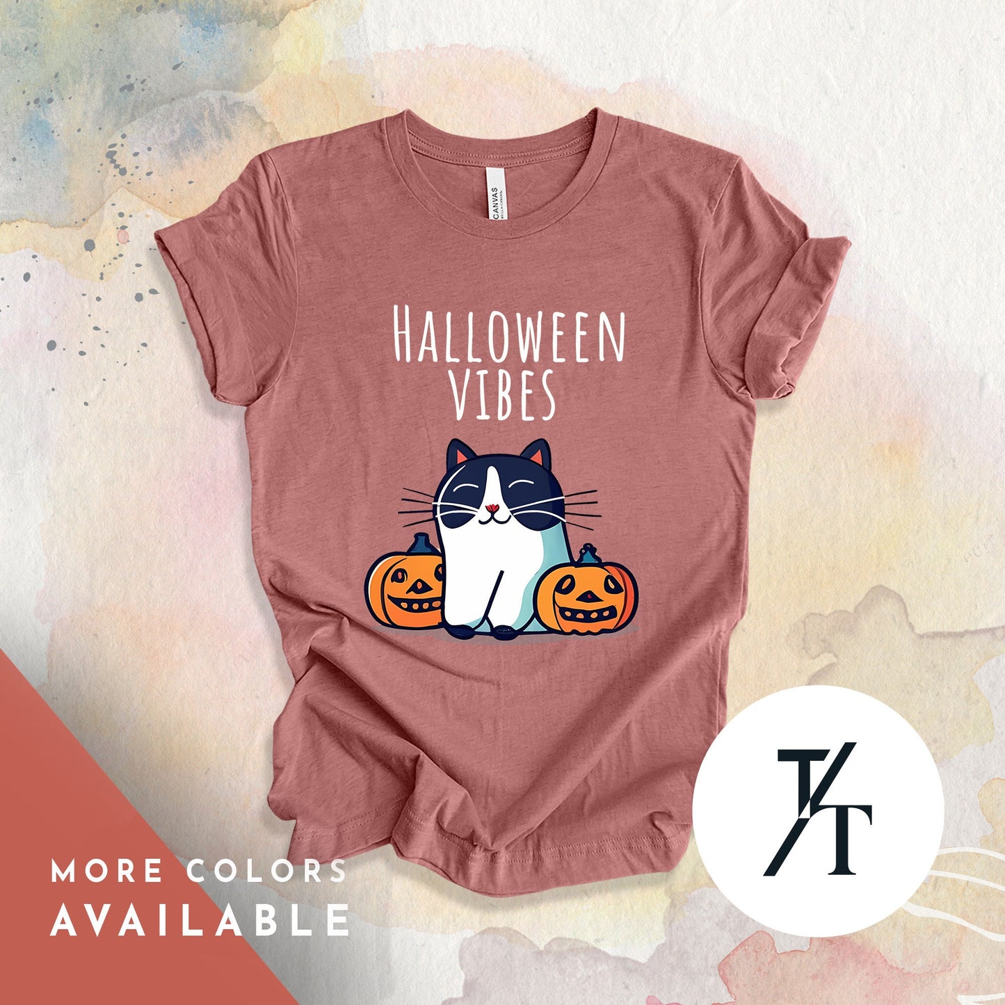 Cute Black Cat Halloween tee, Halloween Cat Shirt, CatLover Shirt, Spooky Season tee, Catmom Spooky Season Gift for her