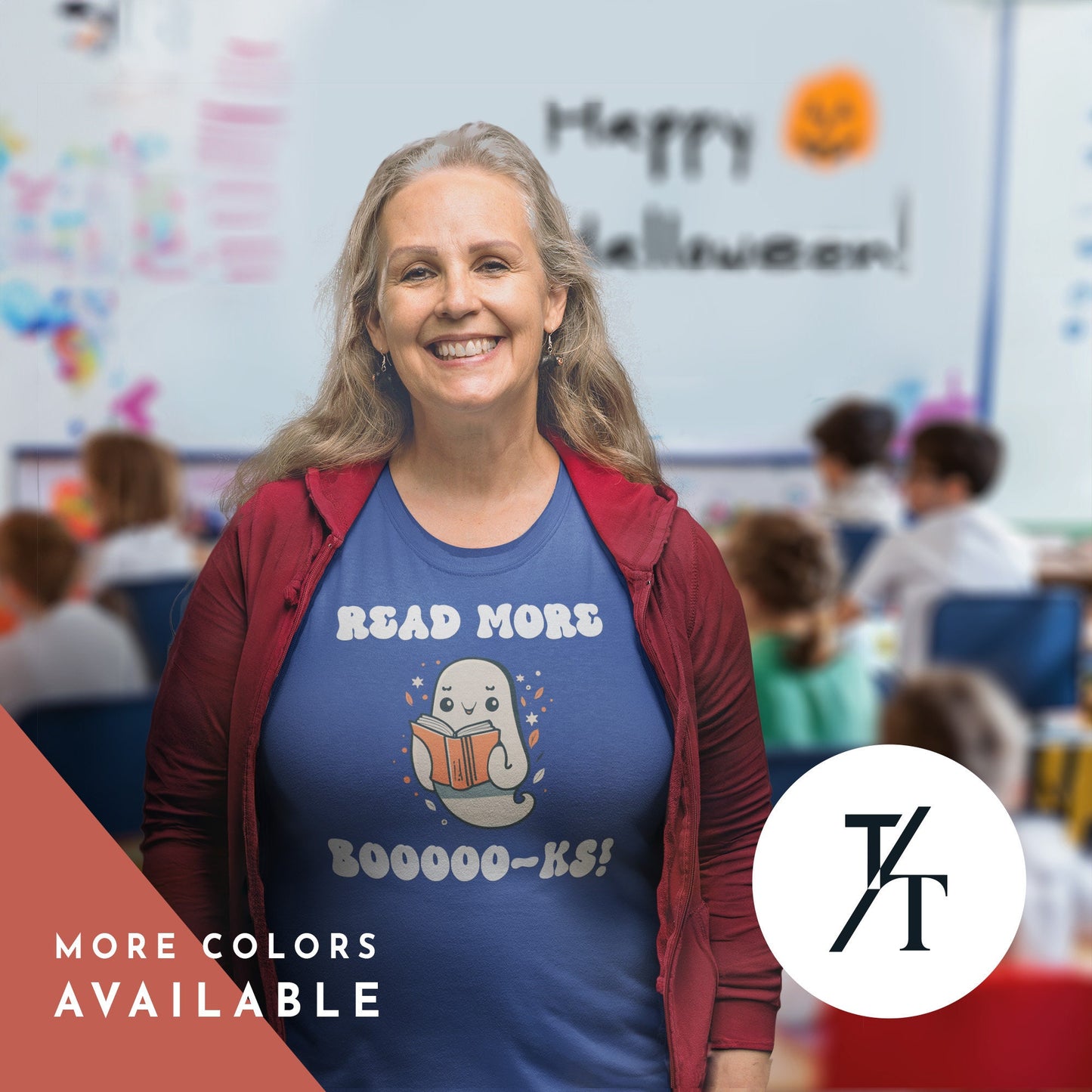 Read more books ghost shirt, Teacher Halloween, Teacher Ghost Shirt, Halloween Party, Book Lover Gift Spooky Season, Spooky Librarian tee