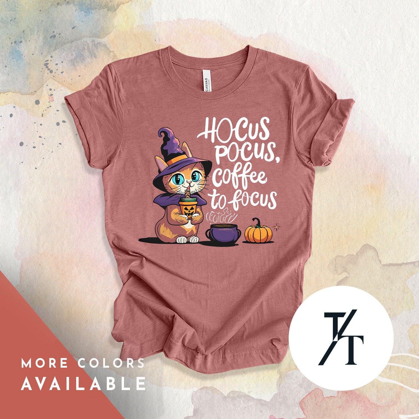 Black Cat Shirts cat coffee halloween shirt Coffee Lover Shirt, Cats Lover Gift, Spooky Season Shirts, Witch Hat Black Cats tee
