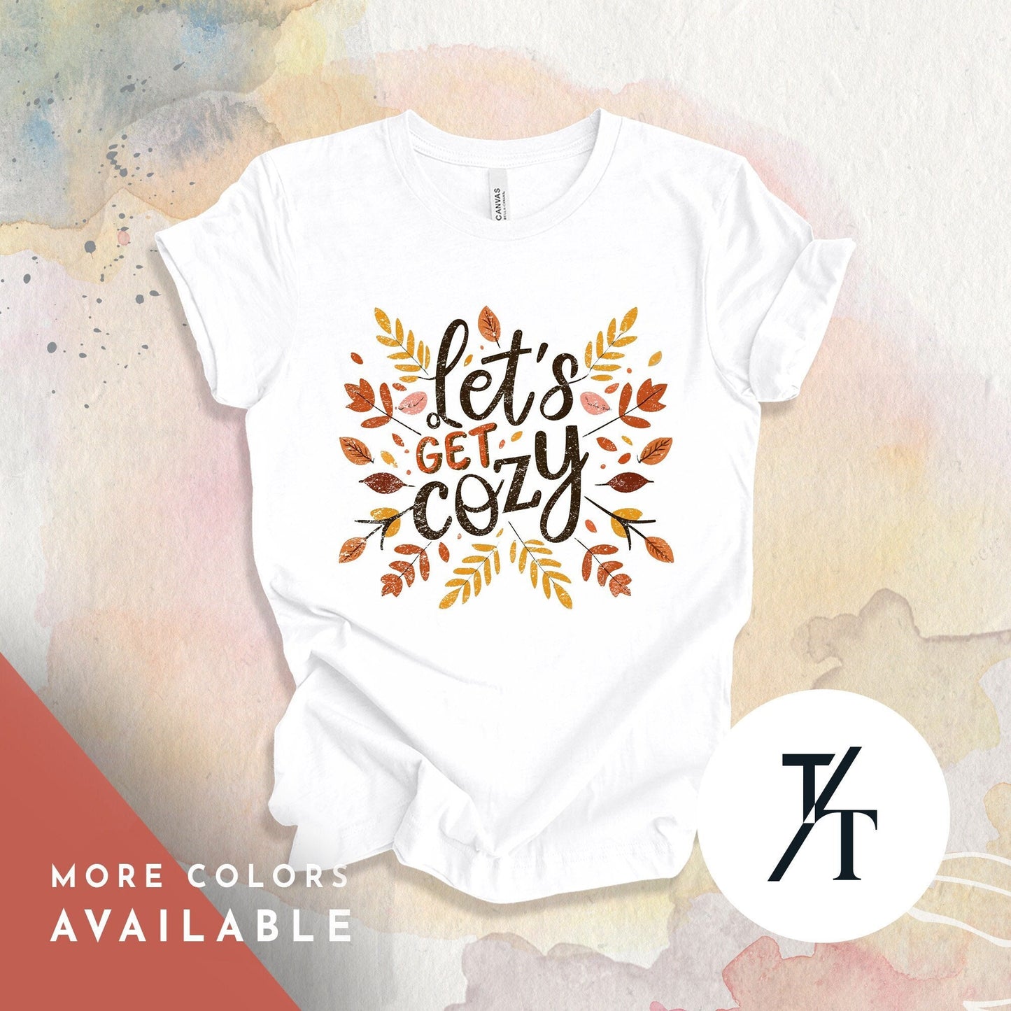 Let'S Get Cozy Shirt, Cozy Season Shirt, Fall Graphic Tees, Spooky Season tShirt, Fall tshirt, thanksgiving tee, Halloween Sweatshirt,