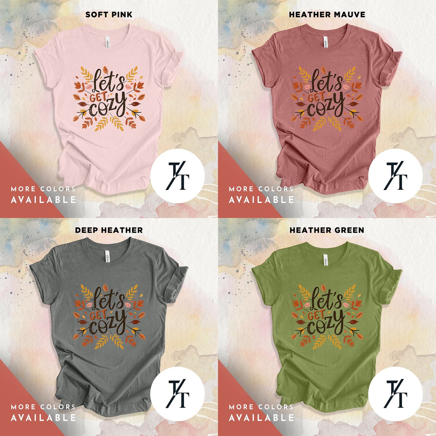 Let'S Get Cozy Shirt, Cozy Season Shirt, Fall Graphic Tees, Spooky Season tShirt, Fall tshirt, thanksgiving tee, Halloween Sweatshirt,