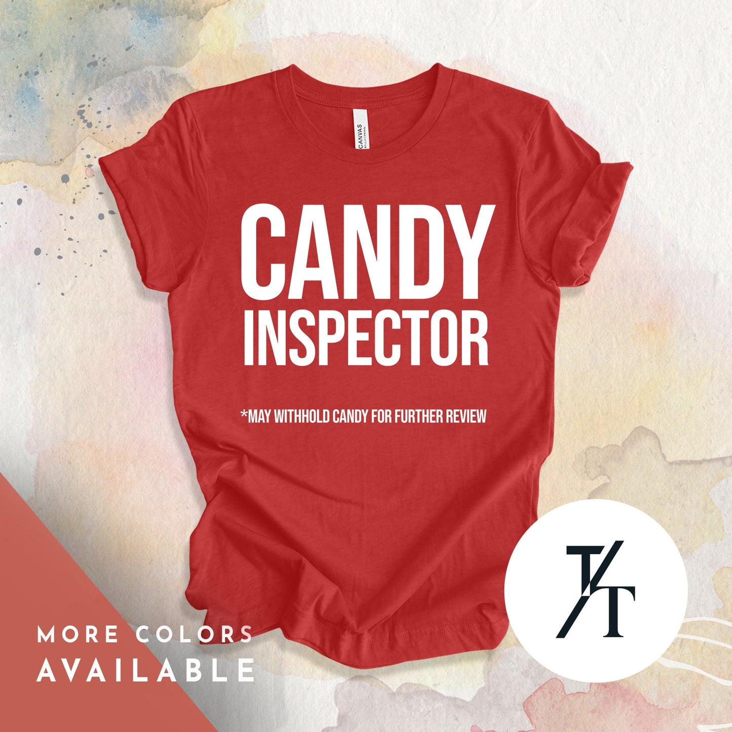 Candy Inspector Tee Halloween T-Shirt - Trick or Treat Tshirt Costume - Funny Spooky Season Shirt For Men, Shirts For Women, Family, Moms