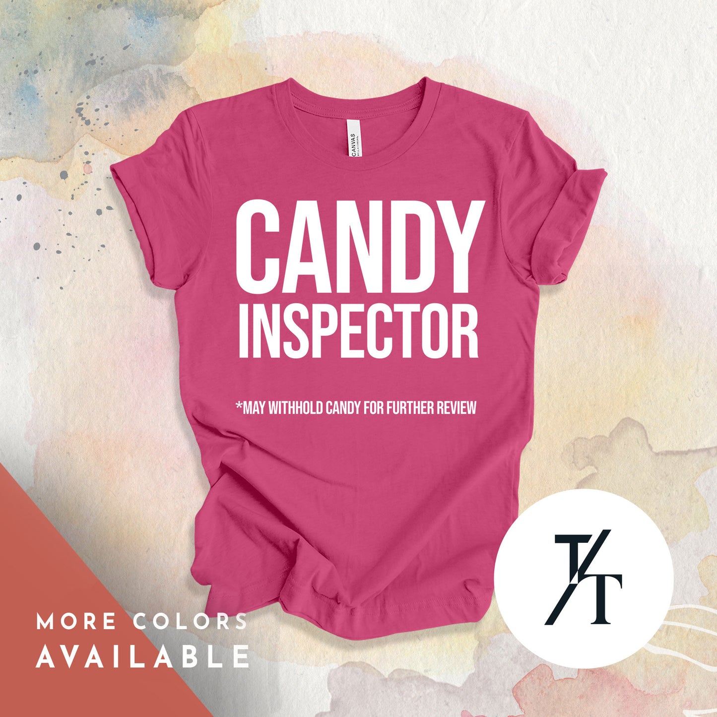 Candy Inspector Tee Halloween T-Shirt - Trick or Treat Tshirt Costume - Funny Spooky Season Shirt For Men, Shirts For Women, Family, Moms
