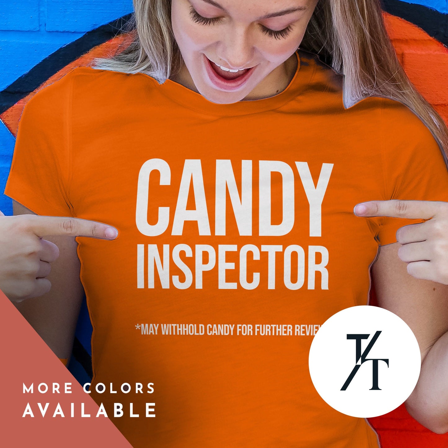 Candy Inspector Tee Halloween T-Shirt - Trick or Treat Tshirt Costume - Funny Spooky Season Shirt For Men, Shirts For Women, Family, Moms