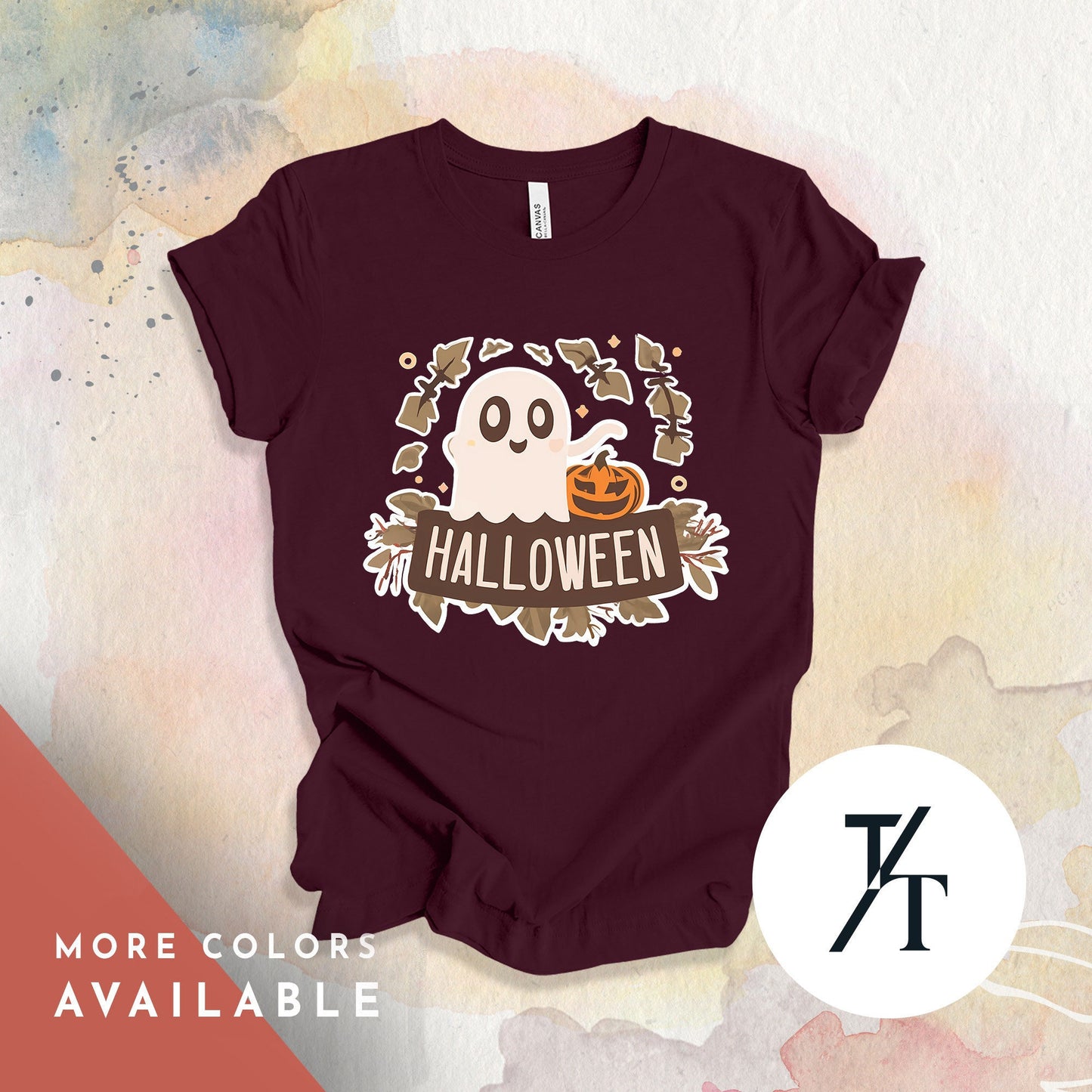 Cute Ghost Shirt cute halloween shirt Happy Halloween tee, Fall Vibes Sweatshirt Pumpkin, spooky season, pumpkin tshirt