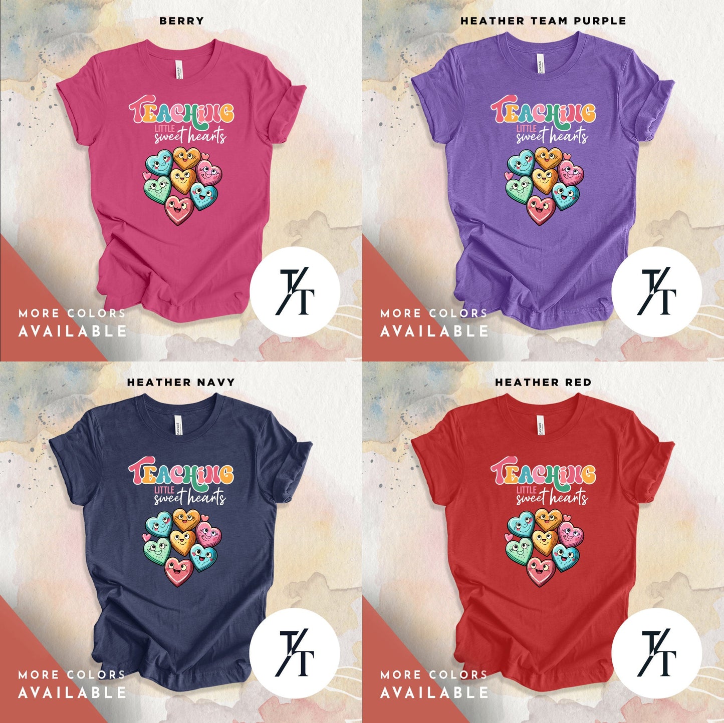 Teaching Sweethearts Teacher Shirts, Teacher Valentines Day Shirt, Valentines Day Gift For Teachers Valentine Heart Women Shirt Teachers tee