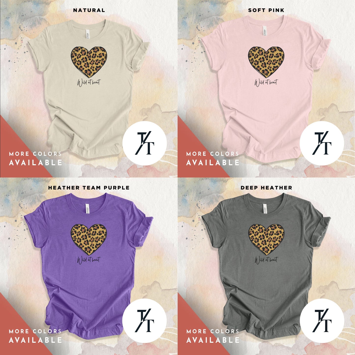 Leopard Heart Shirt, Valentines Day Shirt, Gift For Her, Heart Women tShirt, Leopard Print tShirt, Valentines Day Gift, Leopards Print