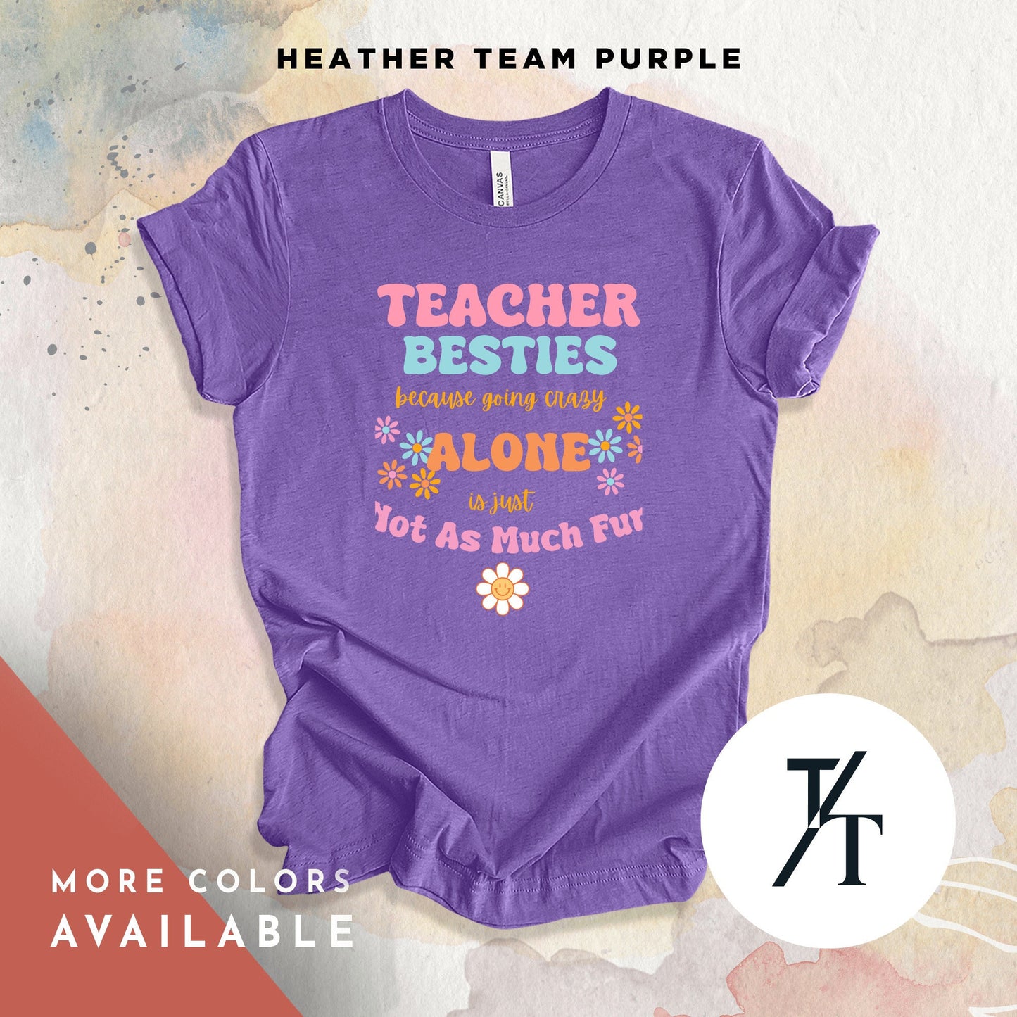 teacher besties because going crazy alone is just not as much fun shirt, Going Crazy Together, Group Office Shirt, School Office Staff