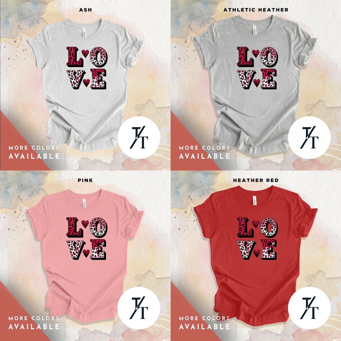 Cheetah Heart Shirt, Leopard Heart Shirt, Valentines Day Shirts, Gift For Her, Valentine Day Gift, Cute Valentines tShirt, Hearts Love