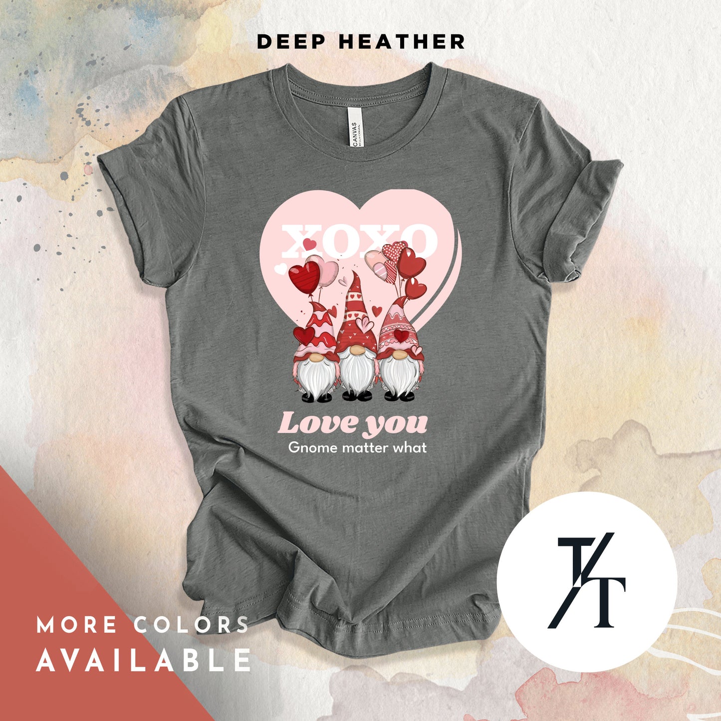 a group of adorable valentine''s day gnomes on a shirt, Love You Gnome Matter What | Valentine'S Day Gnomes Shirt | Valentine Gift | Gnome Heart Shirt | Valentines Shirt | pink gnome | Love shirt
