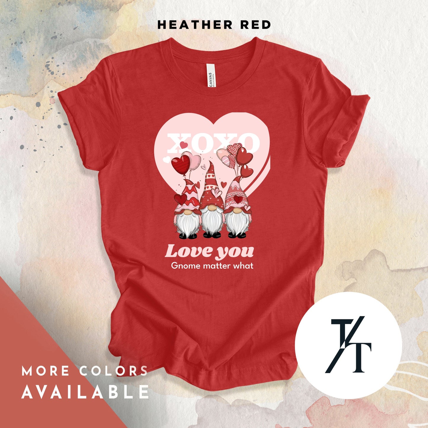 a group of adorable valentine''s day gnomes on a shirt, Love You Gnome Matter What | Valentine'S Day Gnomes Shirt | Valentine Gift | Gnome Heart Shirt | Valentines Shirt | pink gnome | Love shirt