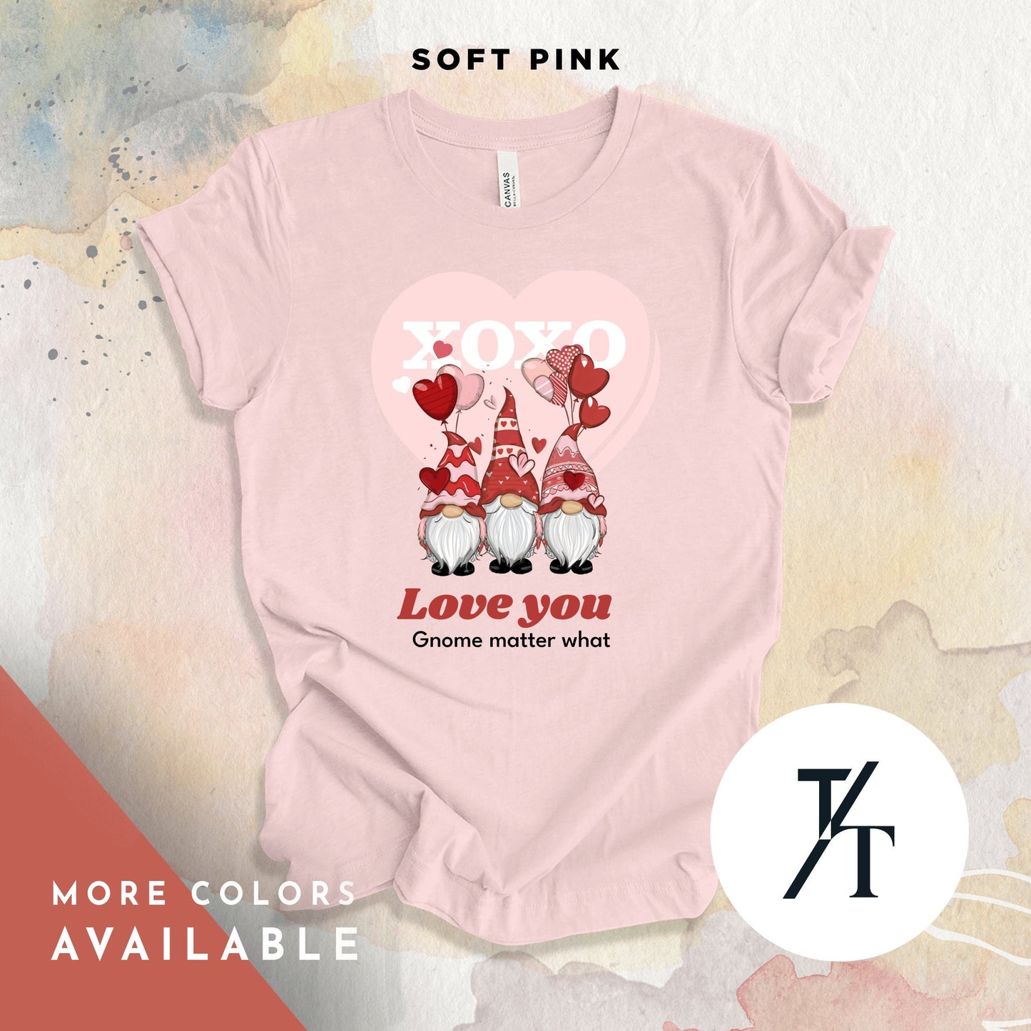 a group of adorable valentine''s day gnomes on a shirt, Love You Gnome Matter What | Valentine'S Day Gnomes Shirt | Valentine Gift | Gnome Heart Shirt | Valentines Shirt | pink gnome | Love shirt