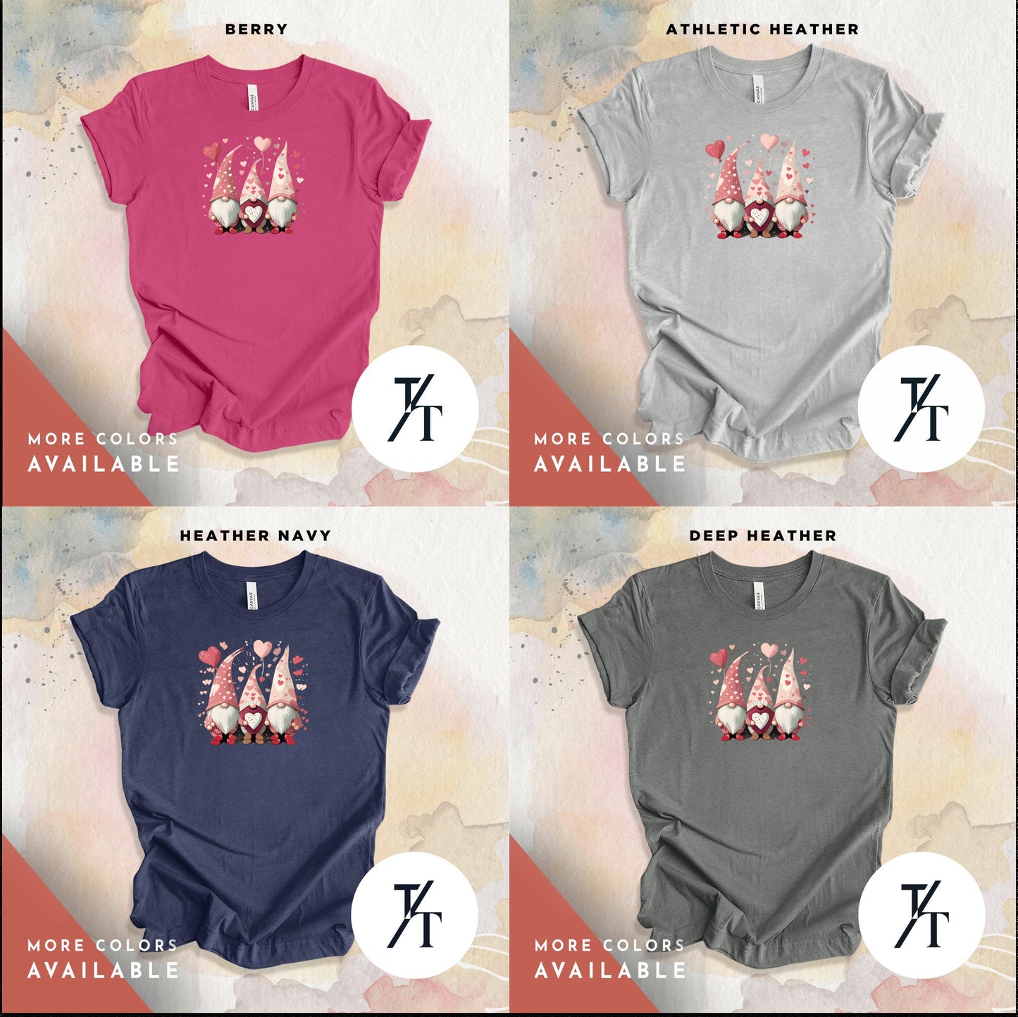Gnome Valentines Day Shirt, Gnome Love Shirt, Funny Valentine Gnomes Shirts, Trendy Valentines Gift for Her Gnomes Valentine Tee