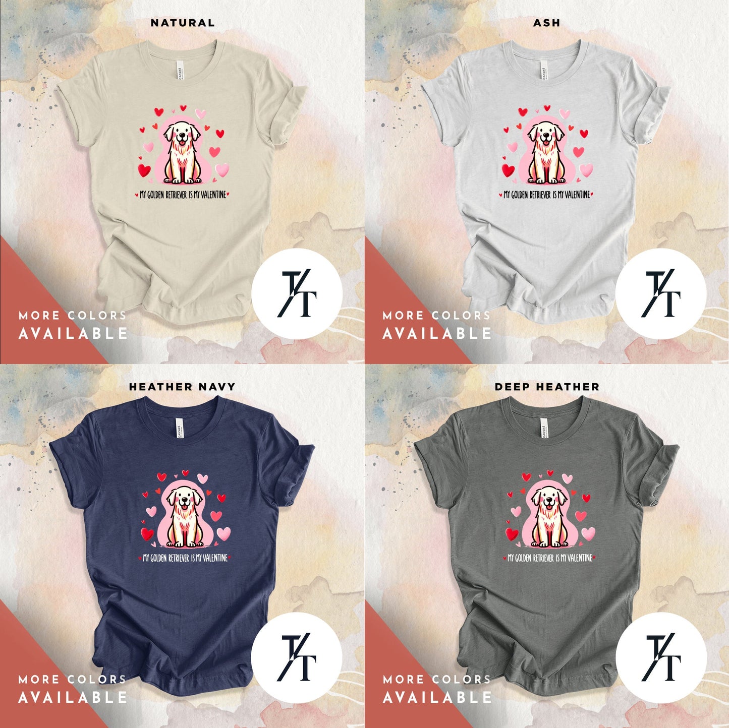 Golden Retriever Valentines Shirt, Valentine Dog Shirt, Golden Retriever T-Shirt, Golden Retriever Gifts, Golden Retriever Sweatshirt Tee