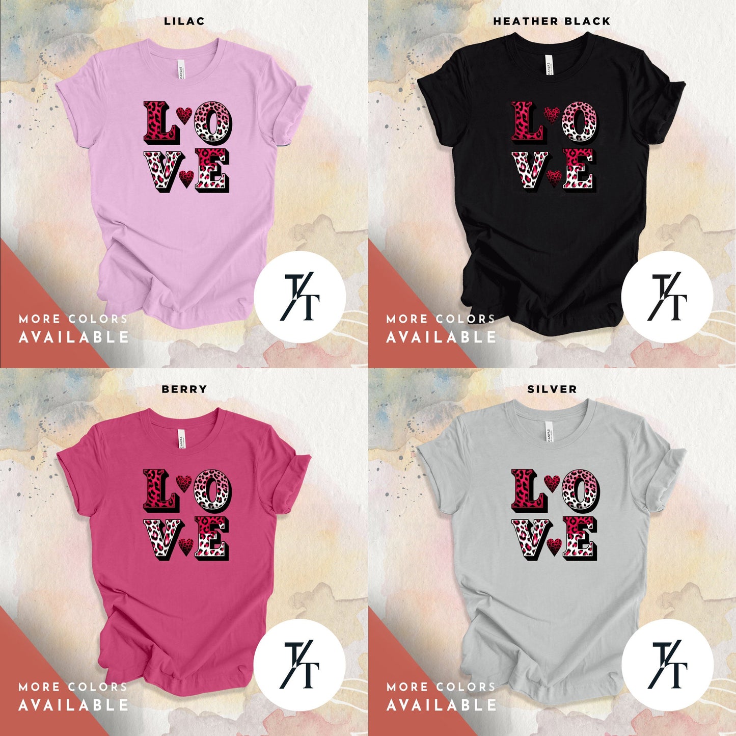 Cheetah Heart Shirt, Leopard Heart Shirt, Valentines Day Shirts, Gift For Her, Valentine Day Gift, Cute Valentines tShirt, Hearts Love