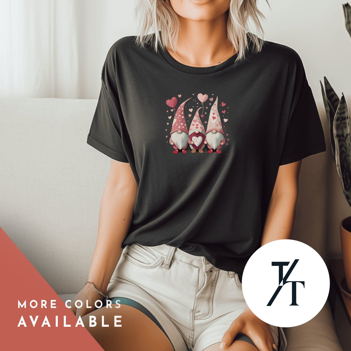 Gnome Valentines Day Shirt, Gnome Love Shirt, Funny Valentine Gnomes Shirts, Trendy Valentines Gift for Her Gnomes Valentine Tee