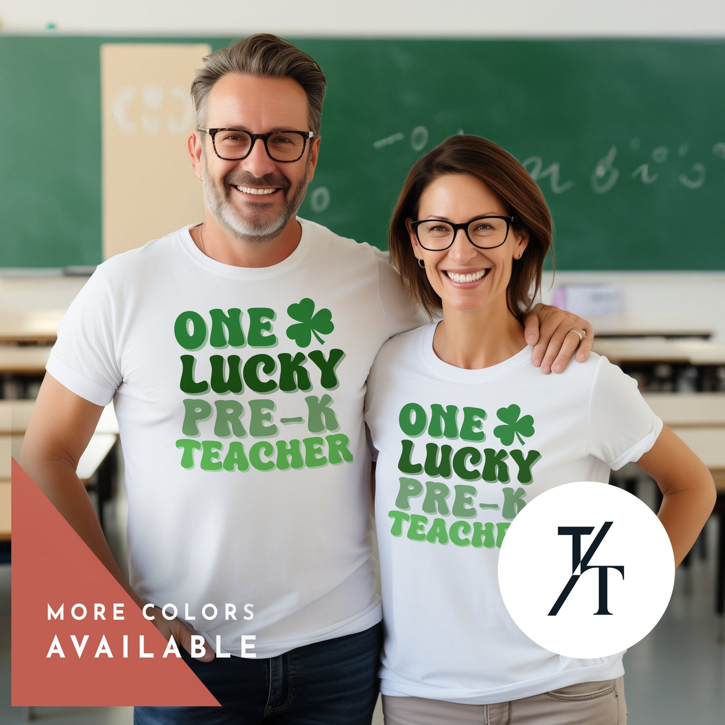 One Lucky Pre-K Teacher, St. Patrick'S Day Teacher Shirt | School Tee | Elementary Teacher Appreciation Unisex Gift | Matching Team Group